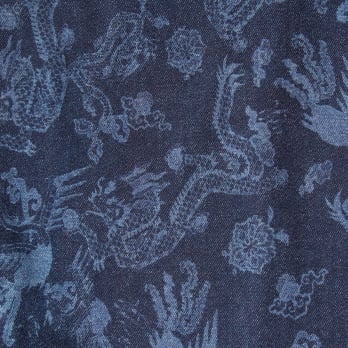 【COMING SOON】Dragon discharge dyed denim print ドレス 詳細画像
