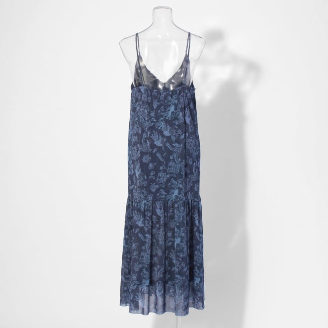 【COMING SOON】Dragon discharge dyed denim print ドレス 詳細画像 ネイビー 3