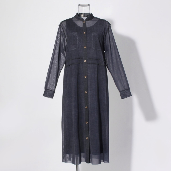 【COMING SOON】Sheer denim ドレス 詳細画像 ネイビー(76) 5