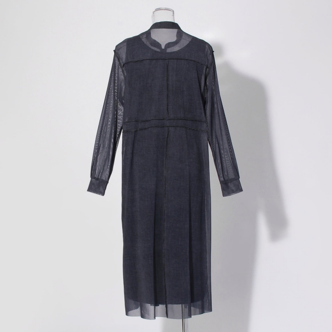 【COMING SOON】Sheer denim ドレス 詳細画像 ネイビー(76) 7