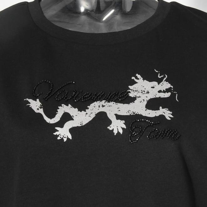 WL ビーズ刺繍Tシャツ　 詳細画像 ブラック 2