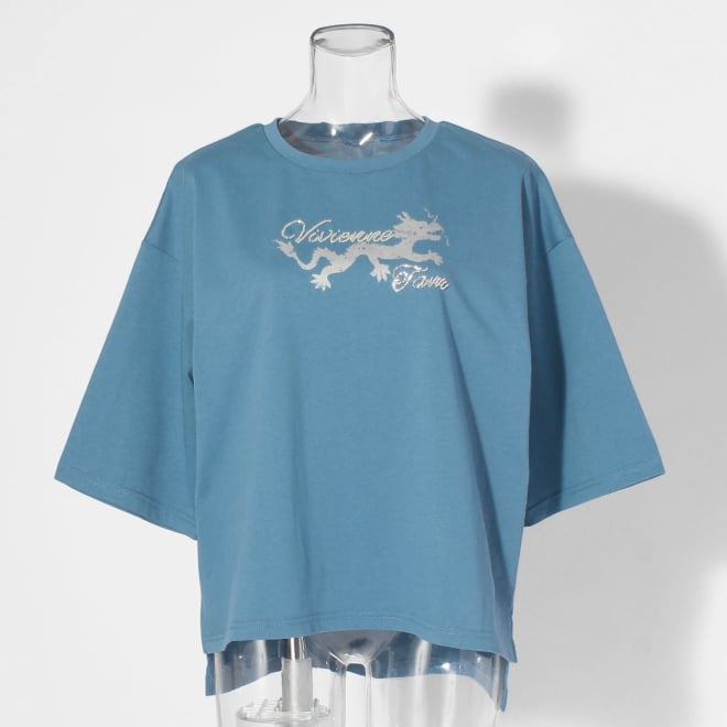 WL ビーズ刺繍Tシャツ　 詳細画像 ライトブルー 1