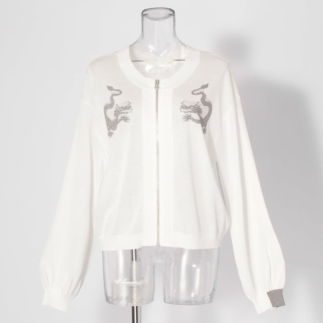【COMING SOON】WLC UV強撚ドラゴンジップブルゾン 詳細画像 ホワイト 1