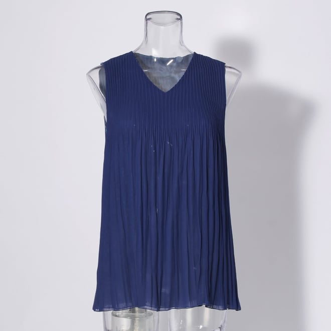 【COMING SOON】Reversible pleats ブラウス 詳細画像 ネイビー(75) 1