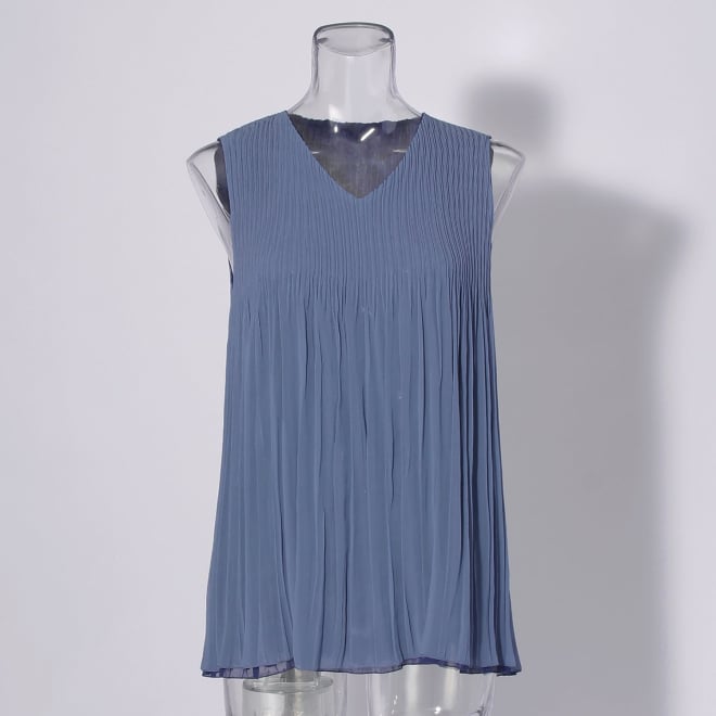 【COMING SOON】Reversible pleats ブラウス 詳細画像 ネイビー(75) 2