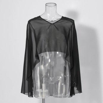 【COMING SOON】Solid chiffon blouse