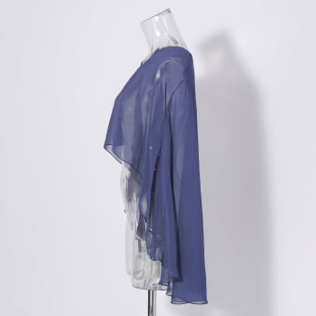 【COMING SOON】Solid chiffon blouse 詳細画像