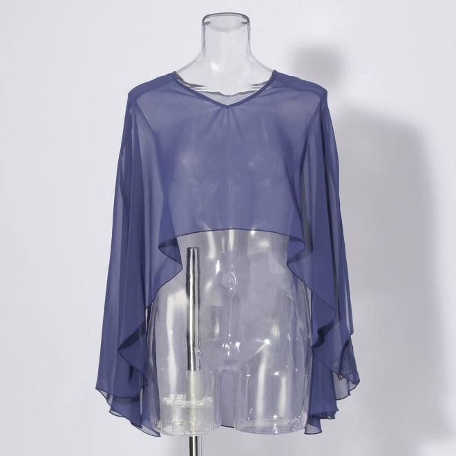 【COMING SOON】Solid chiffon blouse 詳細画像 ネイビー(75) 1