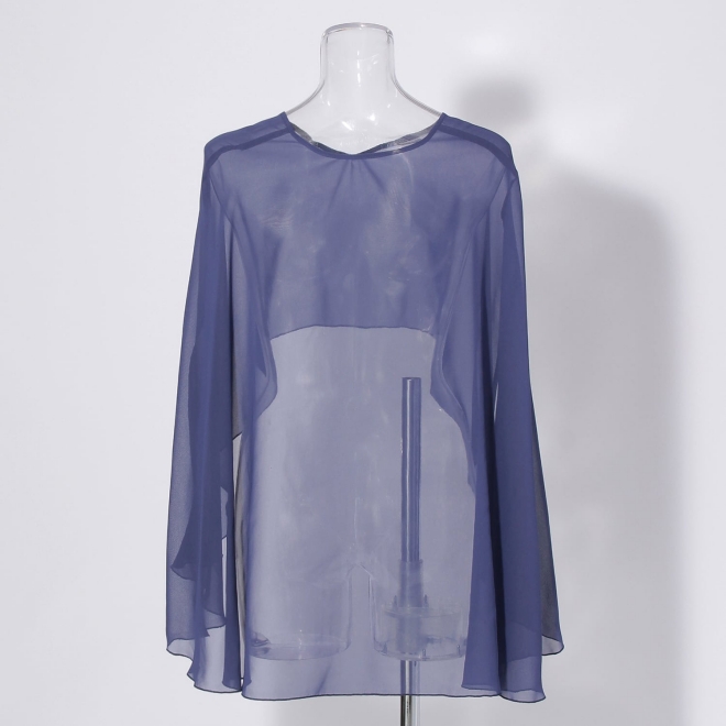 【COMING SOON】Solid chiffon blouse 詳細画像 ネイビー(75) 3