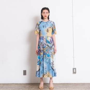 【COMING SOON】Lattice print net ドレス 詳細画像