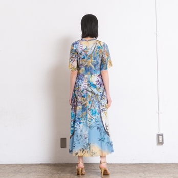 【COMING SOON】Lattice print net ドレス 詳細画像