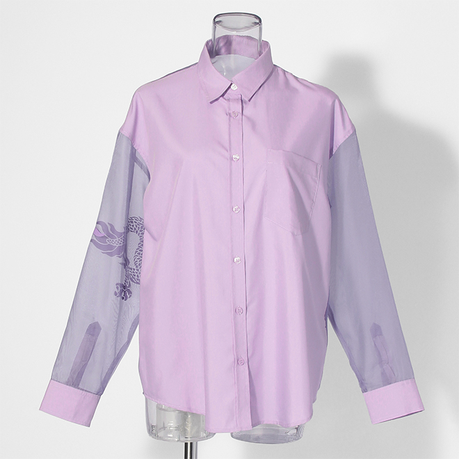 【COMING SOON】Sheer shirts ブラウス 詳細画像 パープル 1