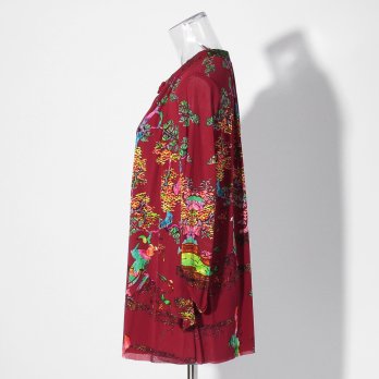 【COMING SOON】Bonsai pearl Inlaid print net ブラウス 詳細画像