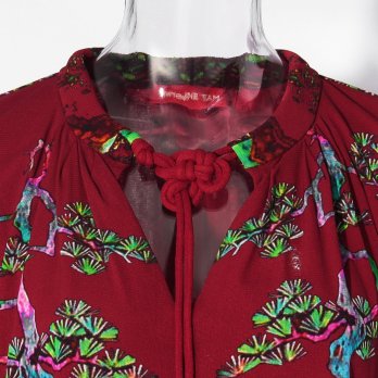 【COMING SOON】Bonsai pearl Inlaid print net ブラウス 詳細画像