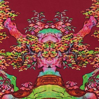 【COMING SOON】Bonsai pearl Inlaid print net ブラウス 詳細画像