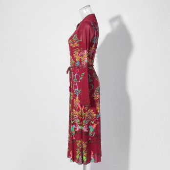 【COMING SOON】Bonsai pearl Inlaid print net ドレス 詳細画像