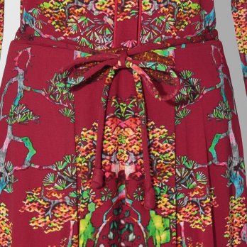 【COMING SOON】Bonsai pearl Inlaid print net ドレス 詳細画像