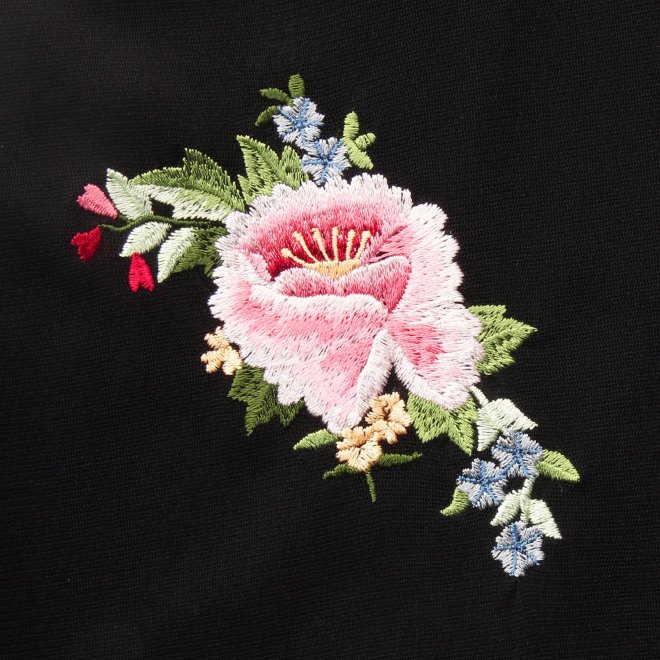 【COMING SOON】Multi flower embroidery on stretch net スカート 詳細画像 黒系マルチ 3