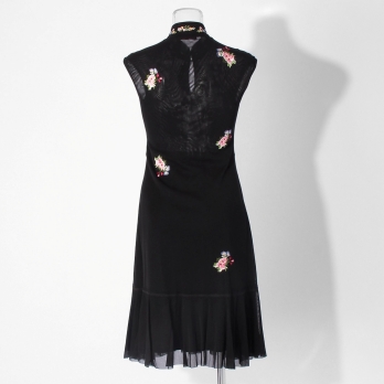 【COMING SOON】Multi flower embroidery on stretch net ドレス 詳細画像