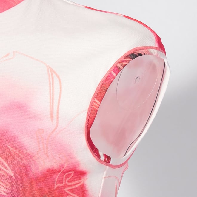 【COMING SOON】Faded cherry blossom print net ブラウス 詳細画像 赤系マルチ 5