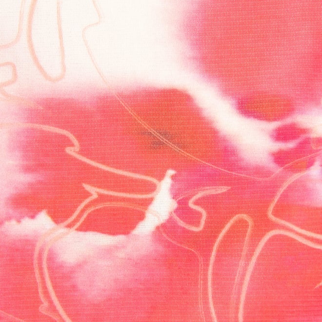 【COMING SOON】Faded cherry blossom print net ブラウス 詳細画像 赤系マルチ 6