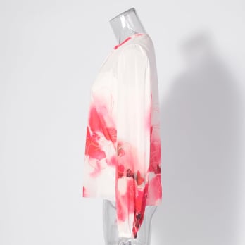 【COMING SOON】Faded cherry blossom print net ブラウス 詳細画像