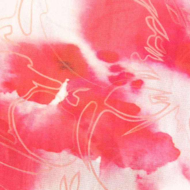 【COMING SOON】Faded cherry blossom print net ブラウス 詳細画像 赤系マルチ 7