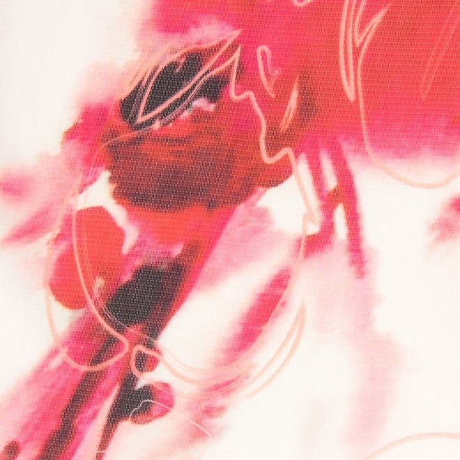 【COMING SOON】Faded cherry blossom print net スカート 詳細画像 赤系マルチ 6