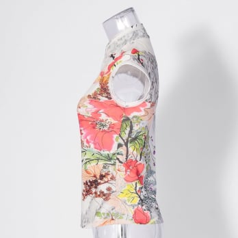 【COMING SOON】Dali marble flower print net ブラウス 詳細画像