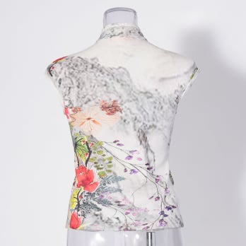【COMING SOON】Dali marble flower print net ブラウス 詳細画像