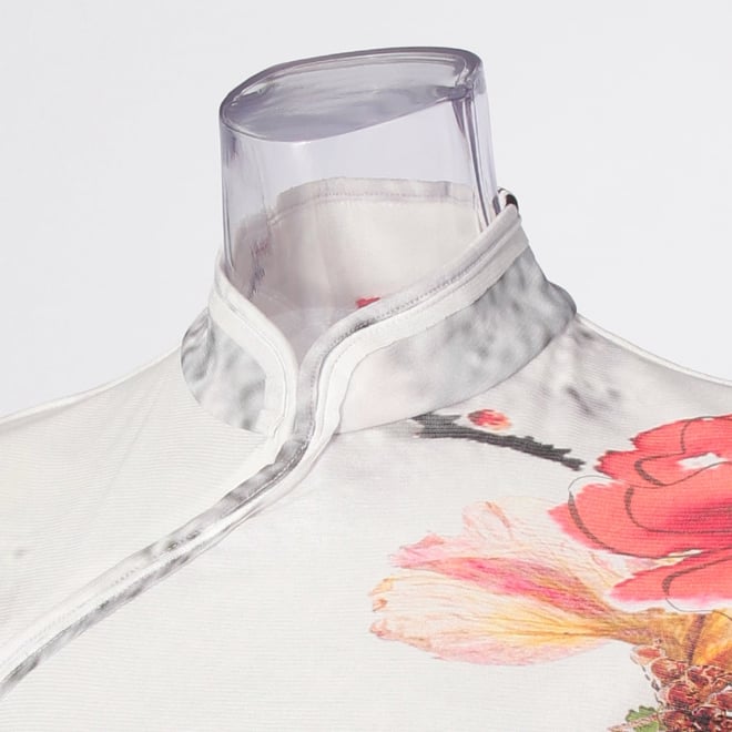 【COMING SOON】Dali marble flower print net ブラウス 詳細画像 白系マルチ 4