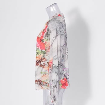【COMING SOON】Dali marble flower print net ブラウス 詳細画像
