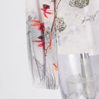 Dali marble flower print net ブラウス 詳細画像