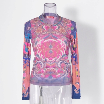 【COMING SOON】Baby carrier print net ブラウス 詳細画像