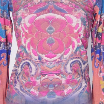 【COMING SOON】Baby carrier print net ブラウス 詳細画像