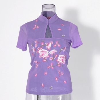 【COMING SOON】Yunnan flower embroidery with net ブラウス