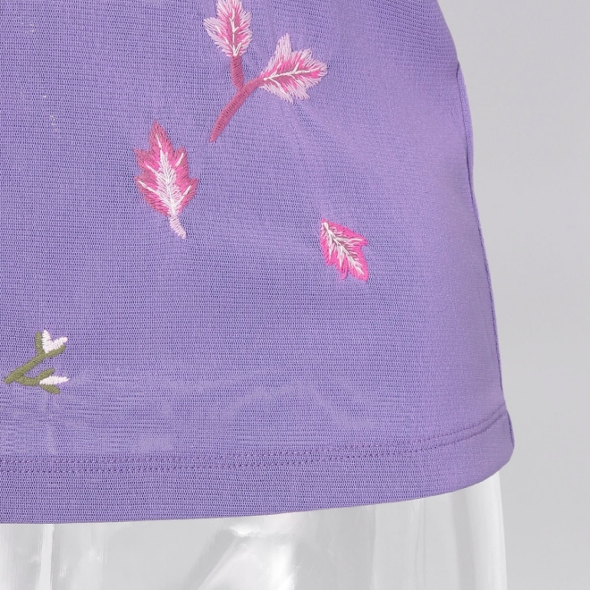 Yunnan flower embroidery with net ブラウス 詳細画像 パープル 9