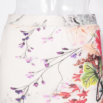 Dali marble flower print net スカート 詳細画像