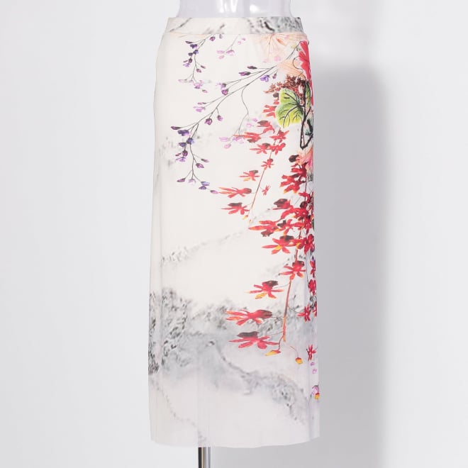 【COMING SOON】Dali marble flower print net スカート 詳細画像 白系マルチ 1