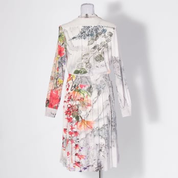 【COMING SOON】Dali marble flower print net ドレス 詳細画像