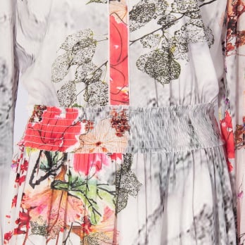 【COMING SOON】Dali marble flower print net ドレス 詳細画像