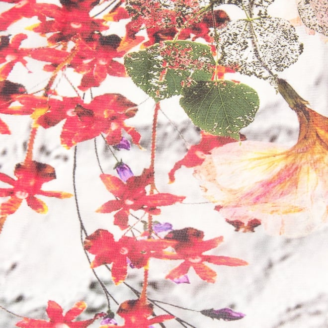 【COMING SOON】Dali marble flower print net ドレス 詳細画像 白系マルチ 6