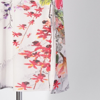 Dali marble flower print net ドレス 詳細画像