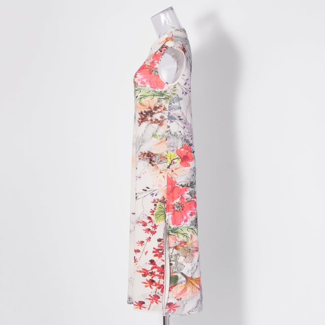 【COMING SOON】Dali marble flower print net ドレス 詳細画像 白系マルチ 2