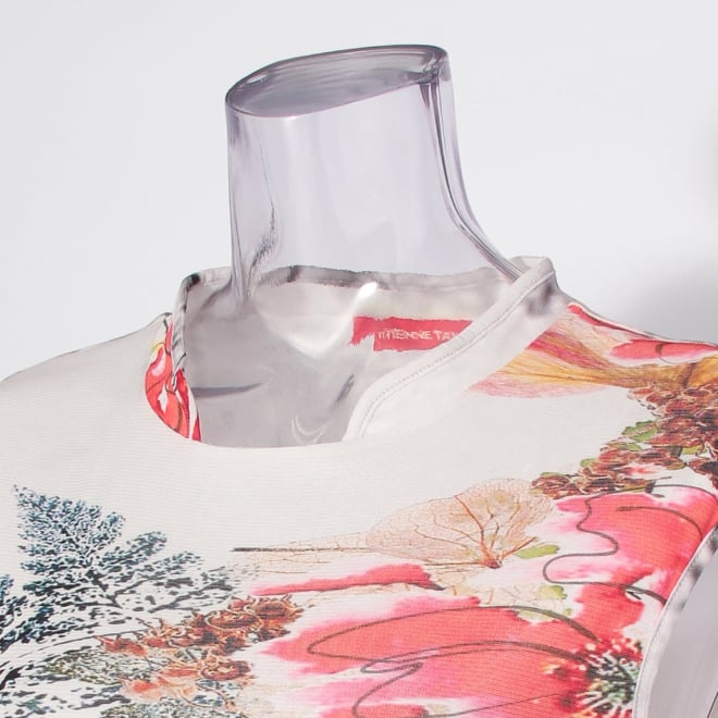 【COMING SOON】Dali marble flower print net ドレス 詳細画像 白系マルチ 4