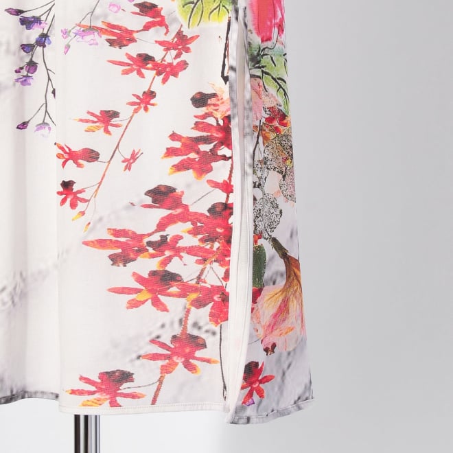 【COMING SOON】Dali marble flower print net ドレス 詳細画像 白系マルチ 5