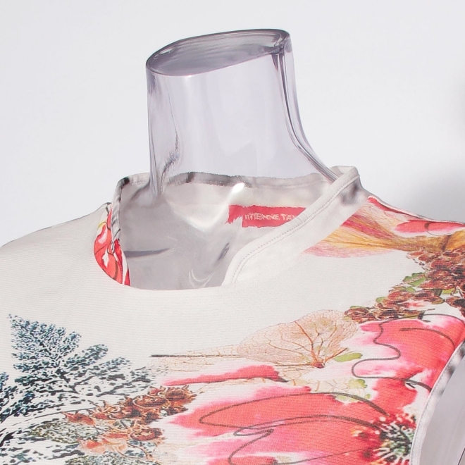 Dali marble flower print net ドレス 詳細画像 白系マルチ 8