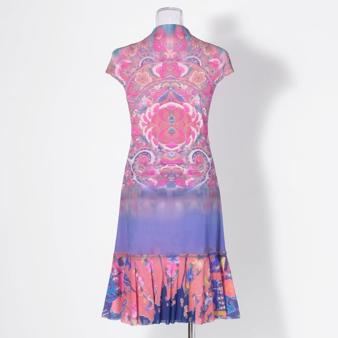 【COMING SOON】Baby carrier print net ドレス 詳細画像 ブルー系マルチ 3