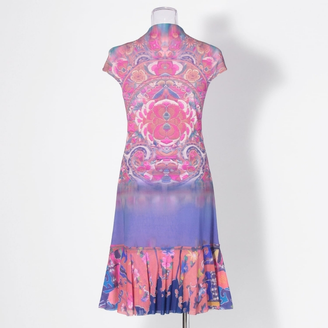 Baby carrier print net ドレス 詳細画像 ブルー系マルチ 7