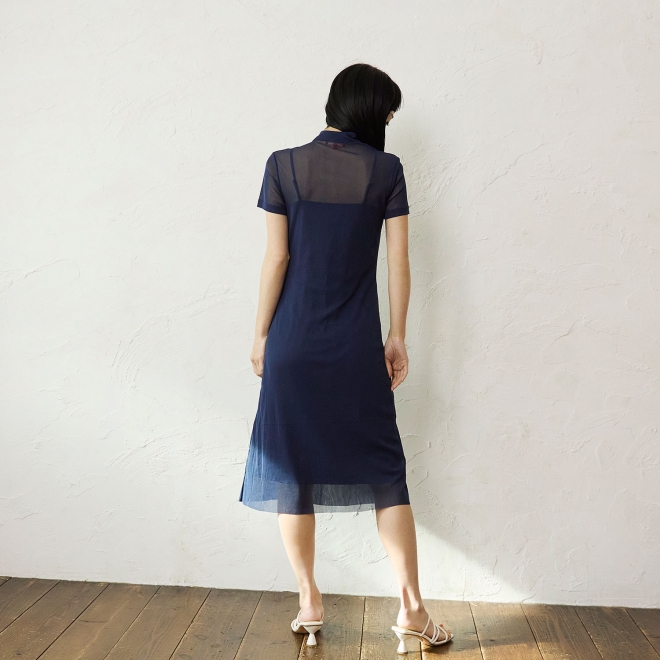 Yunnan flower embroidery with net ドレス 詳細画像 ネイビー 3